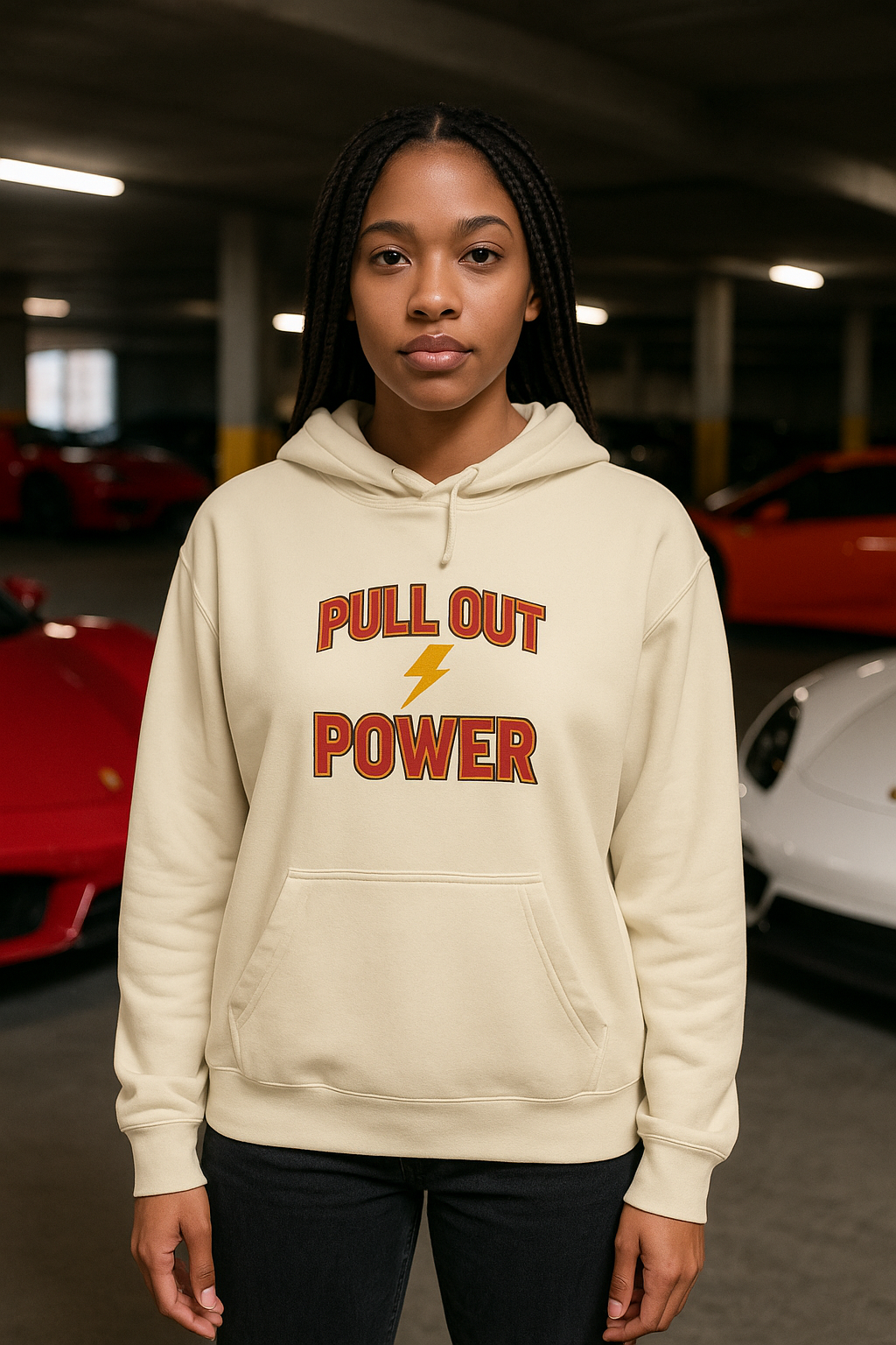 Lightning Bolt Energy Sand Hoodie | PULL OUT POWER HOODIE